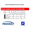 Størrelsestabell Prosox Antiskli